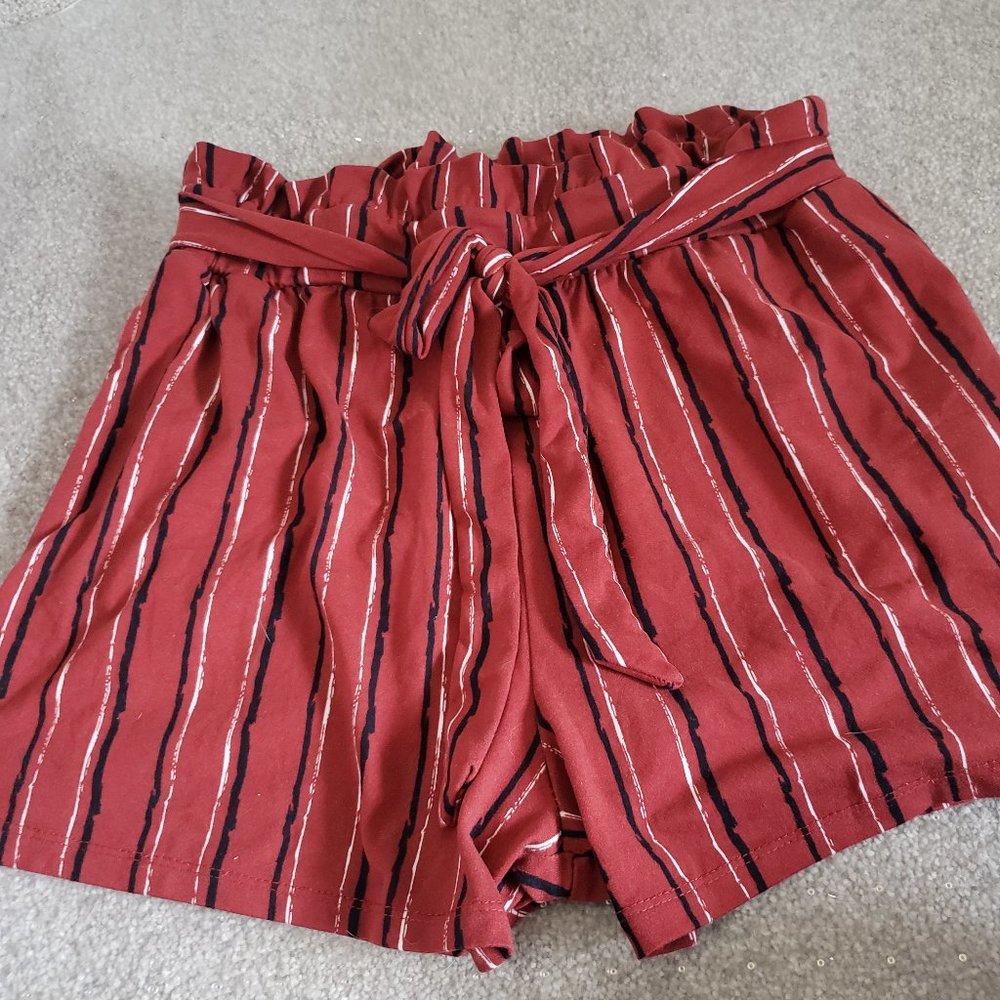 Shosho Red and Black Shorts